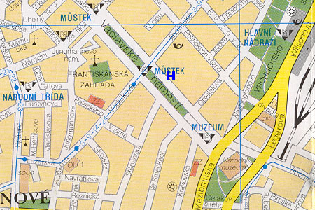 hotel Meran - poloha na mape Prahy