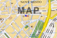 mapa Prahy - hotel meteor plaza 