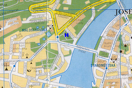 hotel Residence Trinidad - poloha na mape Prahy